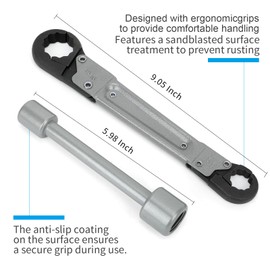 Holdly Plumbing Tools Angle Stop Wrench Kit, Angle-on Wrench Professional Plumber Wrench Tools for Installing New Compression Angle Stop and Removing the Compression Ring,Angle Stop Removal Tools
