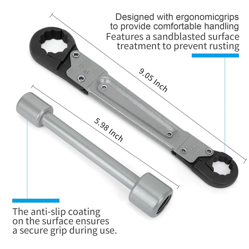 Holdly Plumbing Tools Angle Stop Wrench Kit, Angle-on Wrench Professional