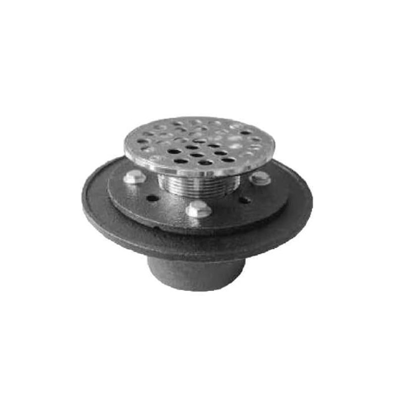 PROFLO PF42957RD Cast Iron Round Shower Drain (2" IPS Connection)
