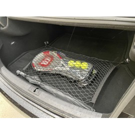 EACCESSORIES EA Trunk Organizer Cargo Net for Genesis G70 G80 G90 2017-2023 – Floor Style Cargo Net for Sedan - Premium Mesh Car Trunk Organizer Vehicle Carrier Storage – Compatible with G70 G80 G90