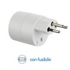 Electraline 70040 Travel Adaptor (Schuko) 2 Europe to 3 Pins