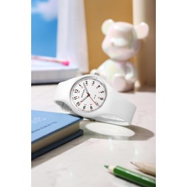 MASTOP Nurse Doctor Student Watch for Women and Men Fashion Waterproof Sports Watch with Easy-to-Read Luminous Dial 24-Hour Format Soft Silicone Strap (White)