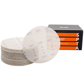 Mesh Sanding Discs Diameter 150 mm Velcro/Grain 80/120/180/240/320/50 Pieces for Sanding Wood, Spatula, Varnish, Plastic/Dust-free Sanding for Random Orbital Sanders