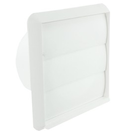Spares2go Exterior Wall Ducting Kit for Neff Cooker Hoods (White, 4" / 102mm)