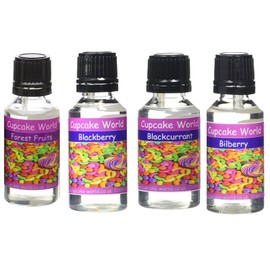 Cupcake World Intense Food Flavourings Forest Fruits Pack 28.5 ml (Pack of 1, Total 4 Flavours)