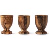 EIERBECHER-SET AUS OLIVENHOLZ von Mastro Leonardo (3 Stück) - Handarbeit