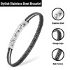 Feifuli Bracelets for Men, Link Chain Stainless Steel Bracelet for