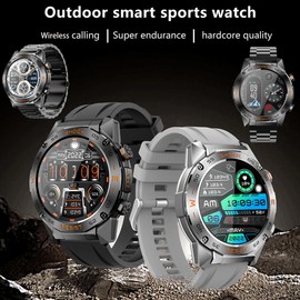 ZPIMY Men's Smartwatch with Phone Function, 1.46 Inch AMOLED 5ATM Waterproof Fitness Watch with Pedometer Heart Rate SpO2, Sleep Monitor, Sports Watch Activity Tracker for Android iOS (Black)