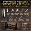 Aberdeen Oak Mixology Bartender Kit - Extra Thick Stainless Steel