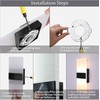 Dimmable Wall Sconce Modern, LIGHTESS Indoor Wall Lamp Black 12W