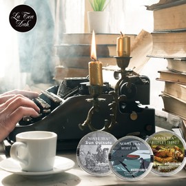 Noveltea Literary Tea Gift Basket by La Tea Dah, 5 Gourmet Teas, Honey Stirrer, & Journal, Bookish Gifts for Writers and Readers, Book Tea Gift Set, Perfect for Stocking Stuffers & Book Clubs