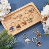 SUPERFINDINGS 18Pcs Tree of Life Keychain with Gemstone Chip Beads