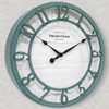 PresenTime & Co 10" Farmhouse Series Wall Clock, Shiplap Style,