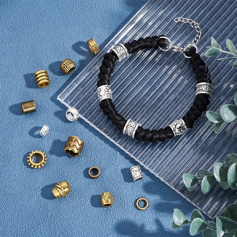 NBEADS 150 Pcs 15 Styles African Hair Beads, Beard Beads