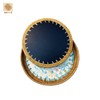 Set of 2 PCS Mother of Pearl Inlay Round Rattan