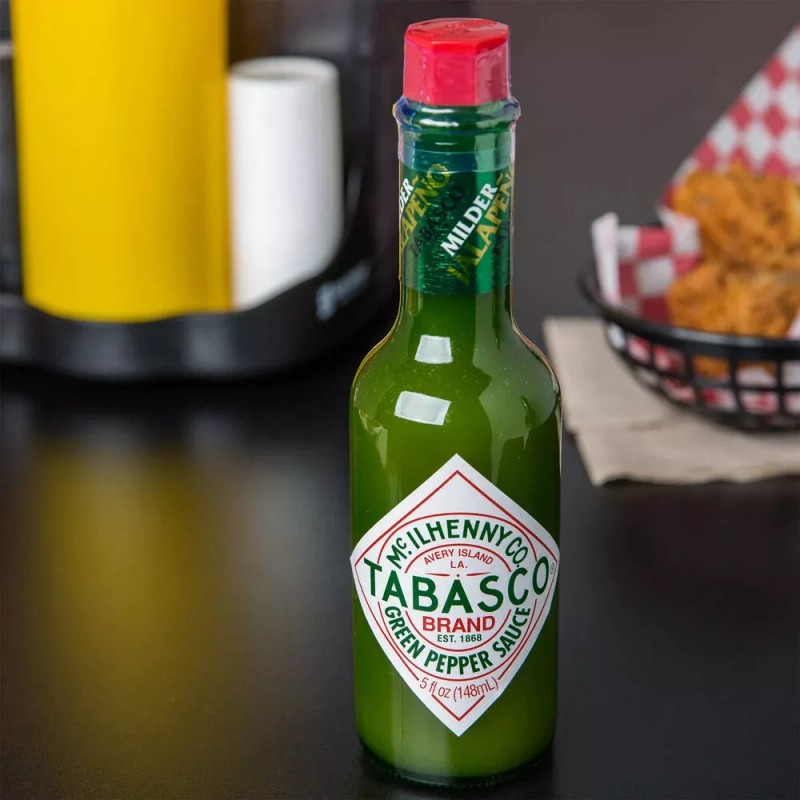 TABASCO 5 oz. Bottle Green Pepper Hot Sauce - 5