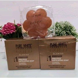 Pure White Lot Of 2 Pure White Gold Exfoliating Skin Whitening SOAP Removes dark spots. 2pc