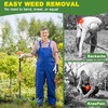 ZHENHAN Weed Puller Tool,43" Iron Stand-Up - No Bend Push-Pull