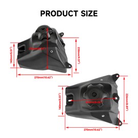 HIAORS Dirt Bike Gas Fuel Tank for CRF50 XR50 50cc 70cc 90cc 110cc 125cc SSR TaoTao Coolster Baja DR49 Kayo Roketa Pitster Pro 90ss Piranha SDG 107 Thumpstar BSE Stomp Atomik Pit Bike Motorcycle Parts