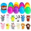 BILLMOSS Easter Eggs with Finger Puppets - 12 Packs Easter