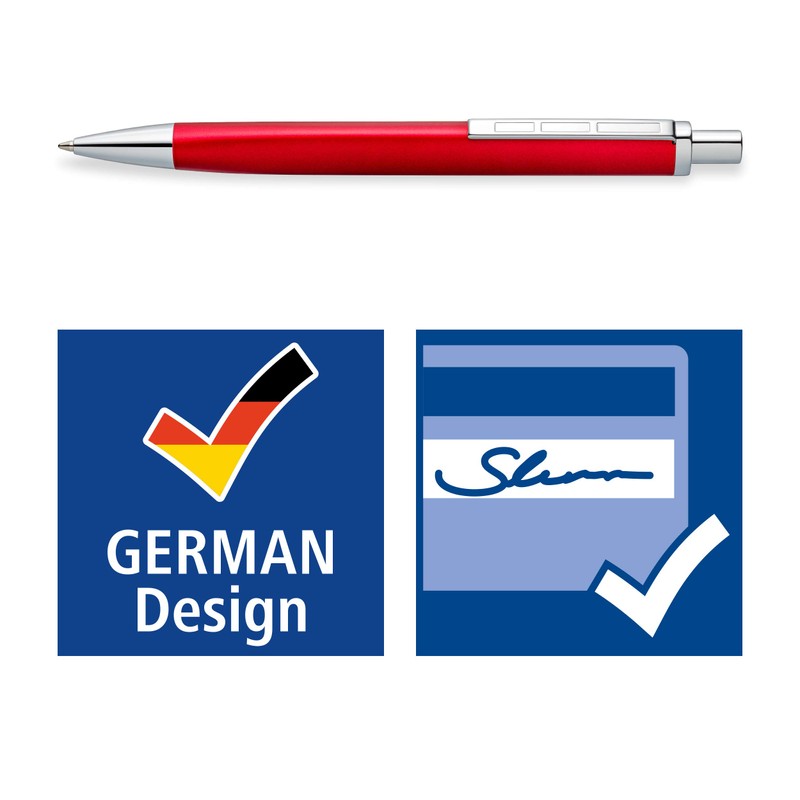 STAEDTLER Triplus 444 M Ballpoint Pen Roaring Red with Individual