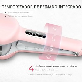 Rizador de pelo y rizador de cabello ondulador - TYMO ROVY varita para ondas de playa, rizador iónico de ondas profundas con 3 barriles de cerámica pa