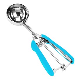 Ice Cream Scoop, 18/8 Stainless Steel Cookie Scoop, Cookie Scoops for Baking, 4 Tbsp/ 60 ml/ 2 oz Cookie Dough Scoop, Ice Cream Scooper with Trigger Release, Cookie Scooper for Baking(Blue)