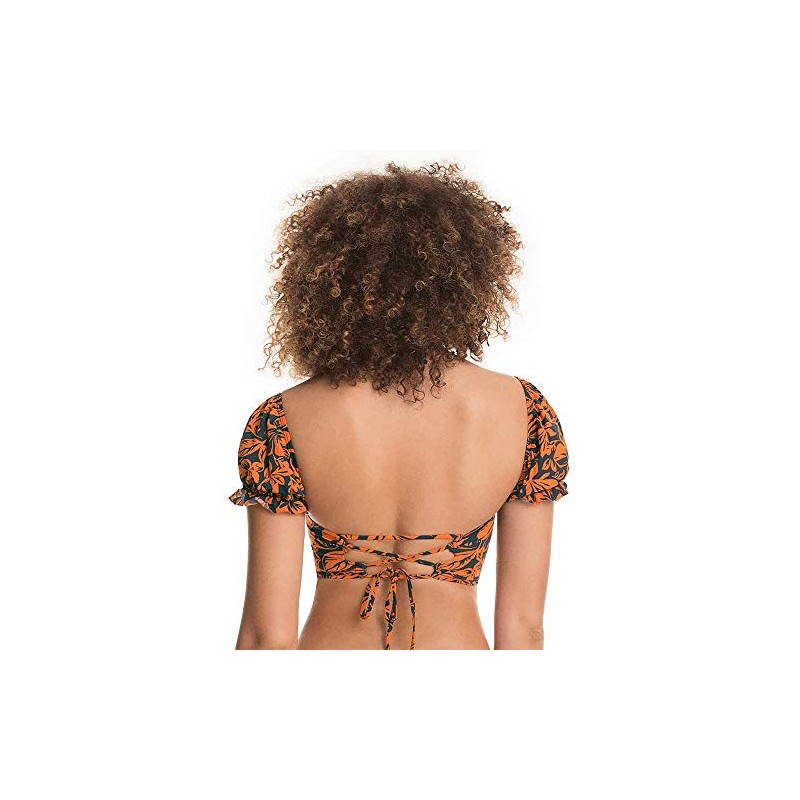 Maaji Bustier de Bikini con Aros para Mujer, Naranja/Fiesta de