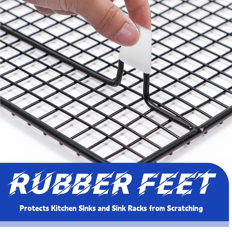 Waziaqoc 20Pcs Sink Rack Feet with 20Pcs Bumpers, Kitchen Sink