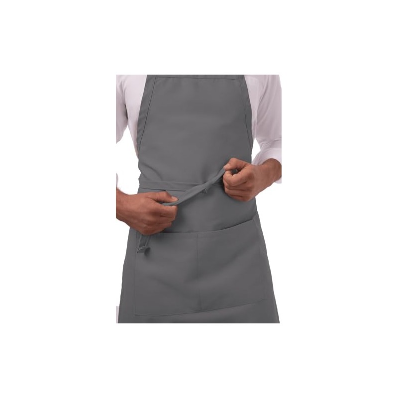 Chef Works Delantal de carnicero unisex, Gris