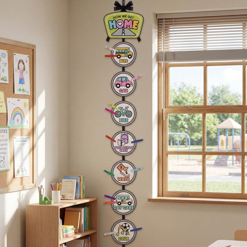 Tenceur 41 Pcs How We Get Home Clip Chart for