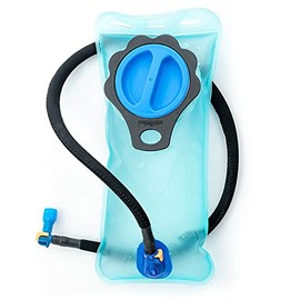 ELK Hydration Bladder Leak Proof Water Reservoir BPA-Free Hydration Pack Replacement with Shutoff Valve for Hiking, Biking, Climbing, Cycling, Running - Large Opening (Blue, 2 Liter)