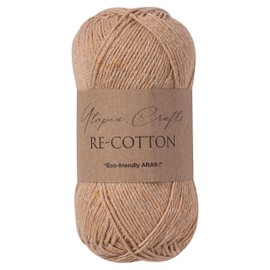 Utopia Crafts Re-Cotton Knitting Yarn, 100g (Light Taupe)