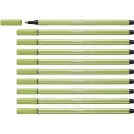 STABILO Pen 68 - Premium Fibre-Tip Pen - Pack of 10 - Pistachio