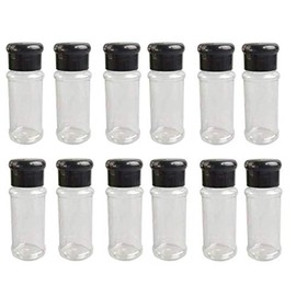 ZuYi 12 Pcs Salt Pepper Shakers Seasoning Jar Barbecue Condiment Jar Bottles Cruet Container for Storing Barbecue Seasoning Salt Pepper and More 75 ml/2.5 oz