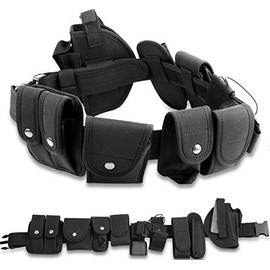 iMounTEK 10-IN-1 SWAT Police Security Law Enforcement Utility Tactical Waist EMS Belt Equipment Kit. Includes Duty Belt/Flashlight/Baton Holster. For Hunting Military Outdoor Extreme Sports Enthusiast