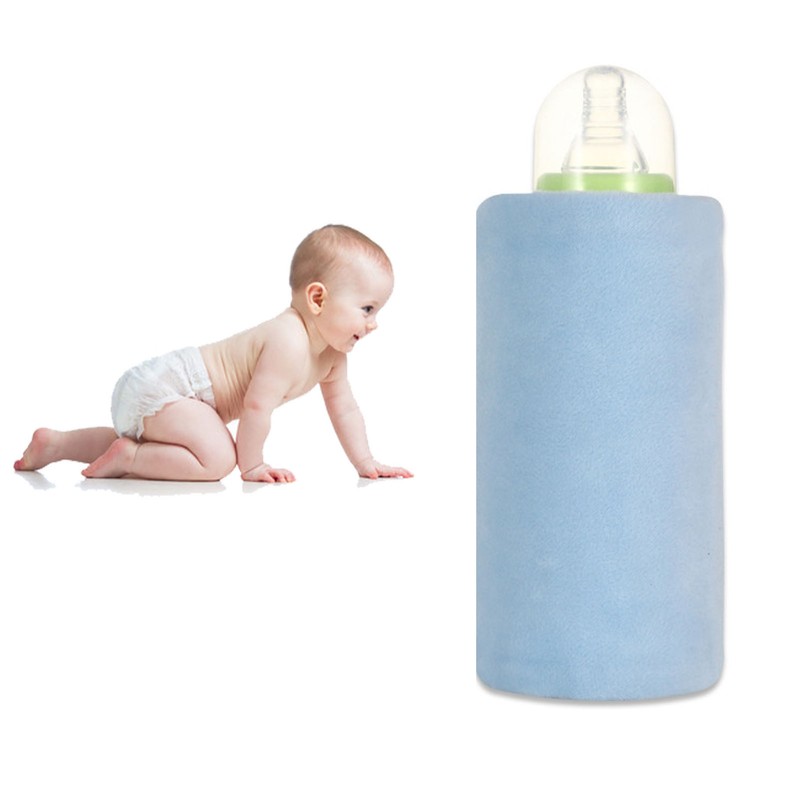 Baby Bottle Warmer Blue Cotton USB Heat Preservation Baby Feeding