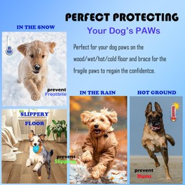 Dog Paw Protector Anti-Slip Pads, Toe Grips for Dogs from Slipping On Hardwood Floors, Stronger Self-Adhesive Paw Pad Provide Traction for Senior, Injured Dogs (5 Sets - 10 Pads) (XL)