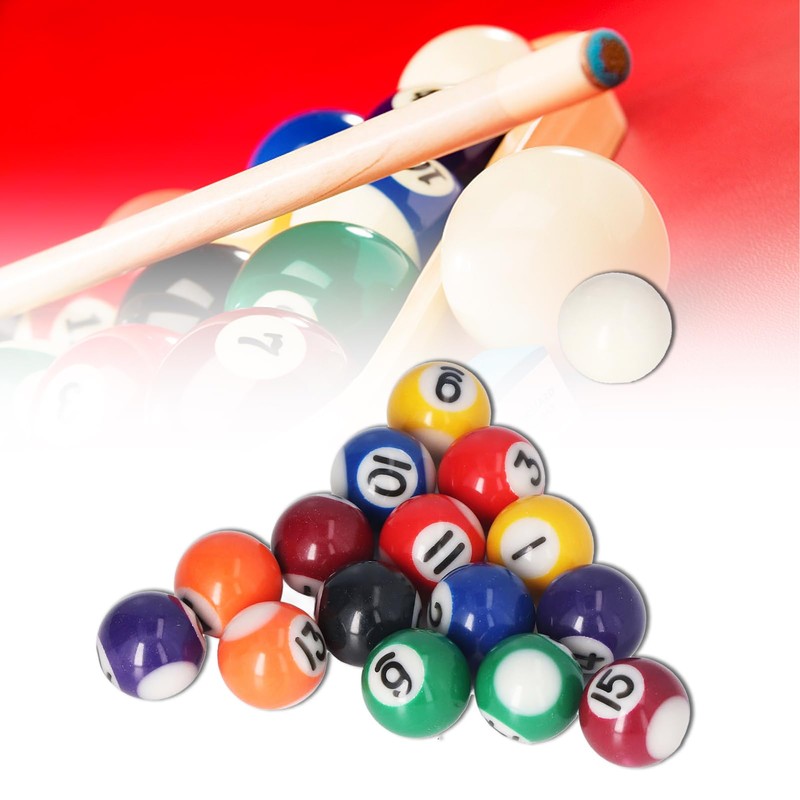 lvifloae 25mm Mini Billiard Ball Complete Set of 16 Balls