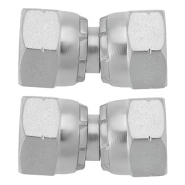 SG Store 2PCS Hydraulic Female to Female Equal Swivel Coupling Adaptor Connector Carbon Steel BSP Swivel Adaptors, 1/4 Inch BSP to 1/4 Inch BSP 11.9mm ID