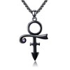 HUKKUN Prince Symbol Necklace Sterling Silver Prince Necklace for Men