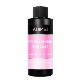 AIJIMEI Velvet Finish Top Coat – Luxurious Matte Effect, Quick Dry, Easy Application, Suitable for All Nail Types, Professional Quality for Home Use 4 Fl Oz