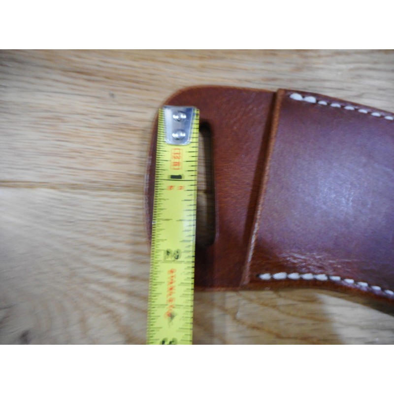 Cross Draw Buffalo leather knife sheath Golden Brown. fits a