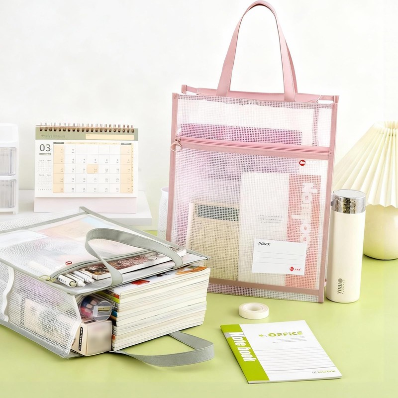 LOLYSIC 5 Pack A4 Size Project Bags for Quilting, 14x11x5