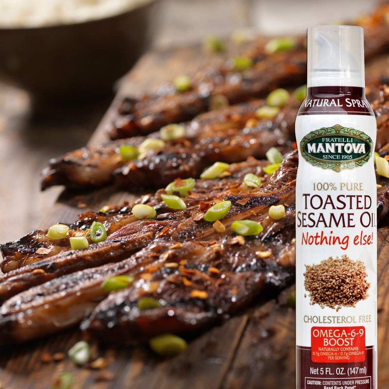 Mantova Toasted Sesame Oil Spray, 5 fl. oz. (Pack of