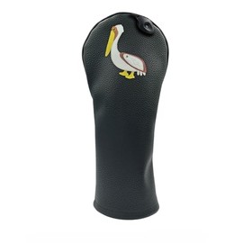 Pelican PU Leather Golf Club Covers Driver Headcovers Fairway Woods Hybrid Protector with Interchangeable Number Tag