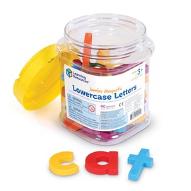 Jumbo Magnetic Lowercase Letters de Leaning Resources, Alfabeto para Niños, Juego de Letras, Desarrolla Habilidades de Deletreo, Juego de 40 Piezas,  