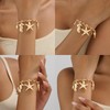 YUJIE Gold Ocean Charm Bracelet with Sea Shell, Starfish &