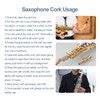 Danchet Saxophone Accessories,Soprano Sax Cork Replacement Kit,2 pcs Saxophone Cork,