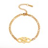 Infinity Bracelets for Women Men Stainless Steel Adjustable Dainty Infinity